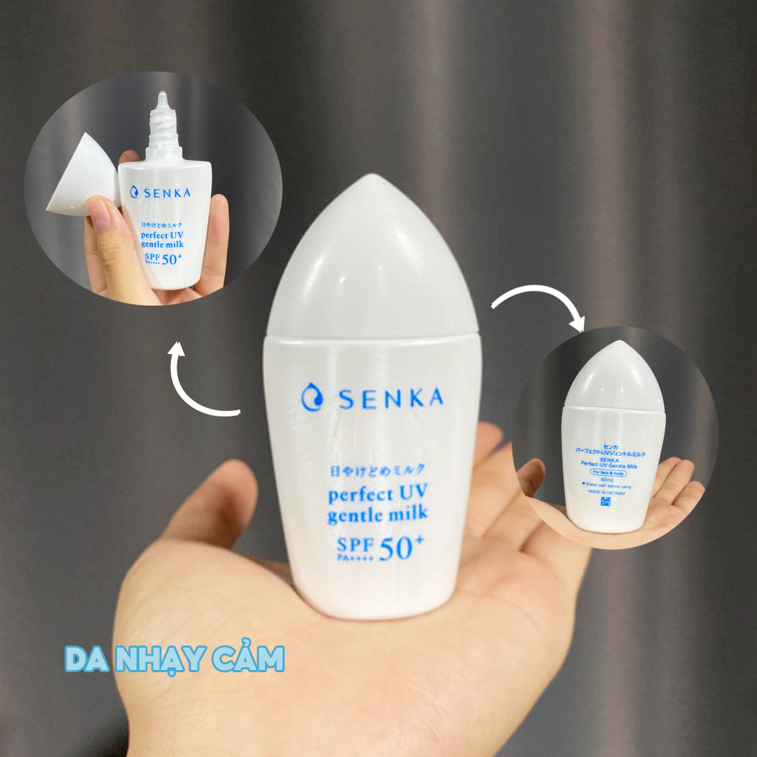 Sữa Chống Nắng Cho Da Nhạy Cảm Senka Perfect UV Gentle Milk SPF50+ 40ml