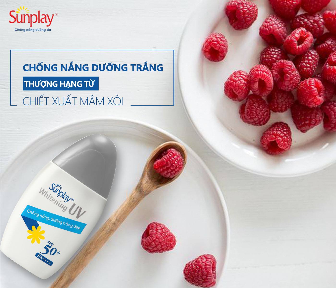 Sữa chống nắng dưỡng trắng da Sunplay Whitening UV SPF50 30g