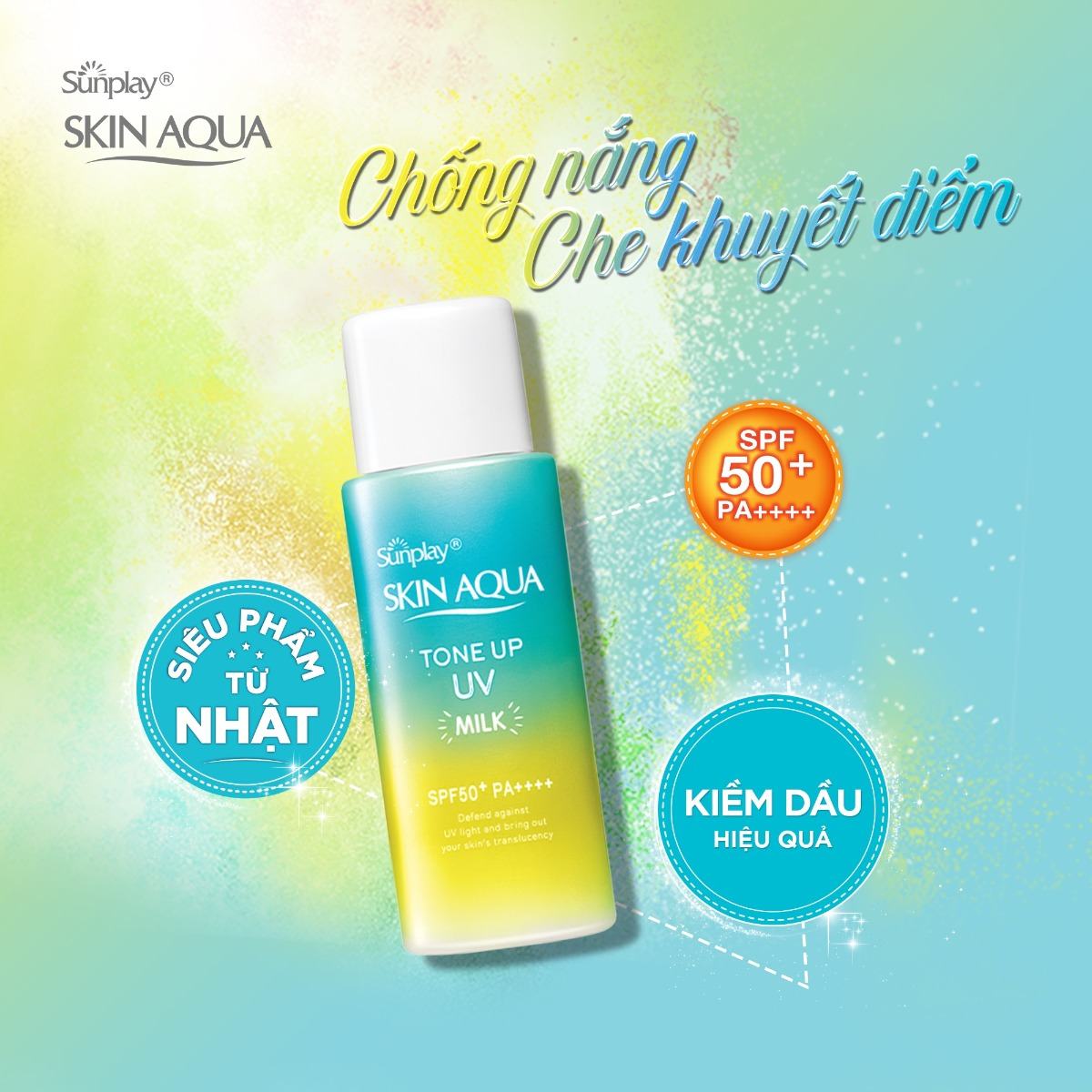 Sữa Chống Nắng Hiệu Chỉnh Sắc Da Skin Aqua Tone Up UV Milk 50g - Mint Green