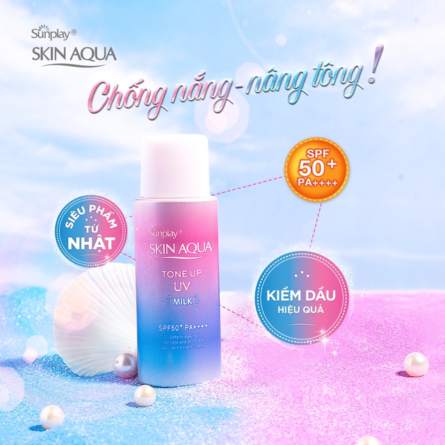 Sữa chống nắng hiệu chỉnh sắc da Sunplay Skin Aqua UV Milk SPF50 50g