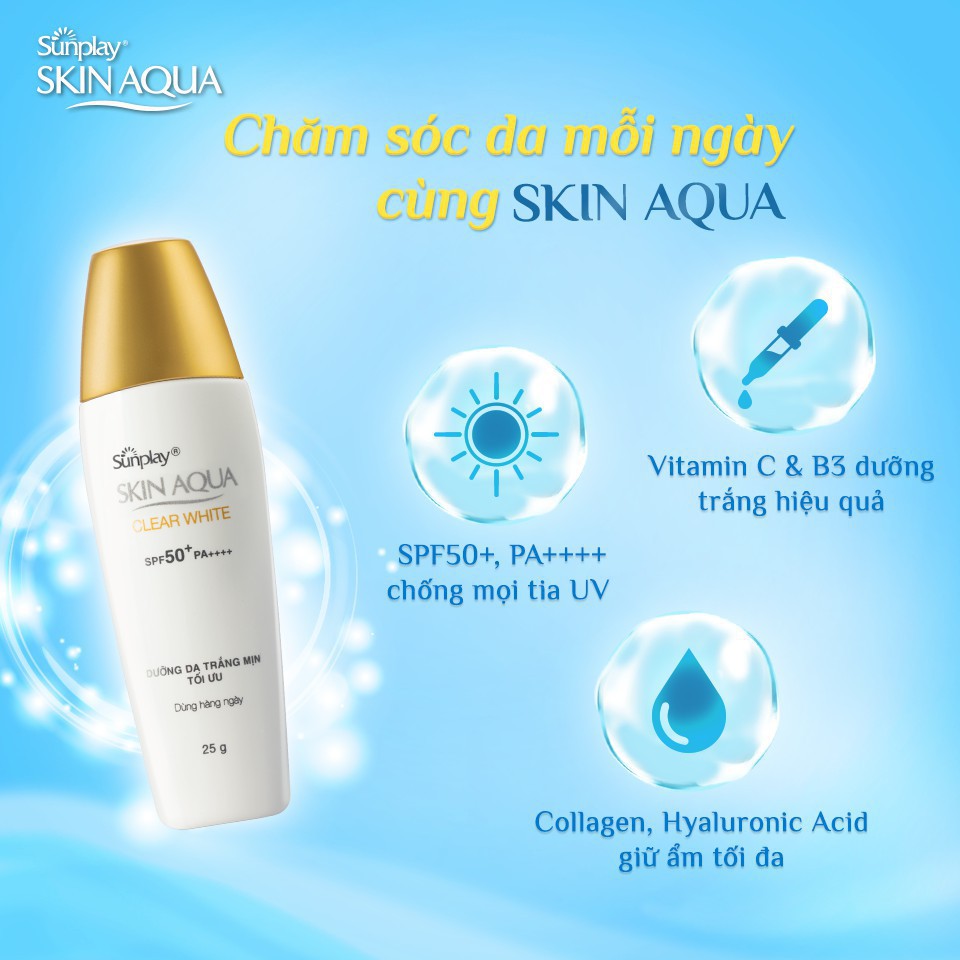 Sữa Chống Nắng Sunplay Skin Aqua Clear White Long Lasting UV Protection SPF50+ 25g