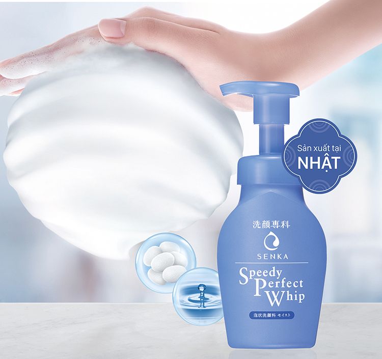 Sữa rửa mặt tạo bọt Senka Speedy Perfect Whip 150ml