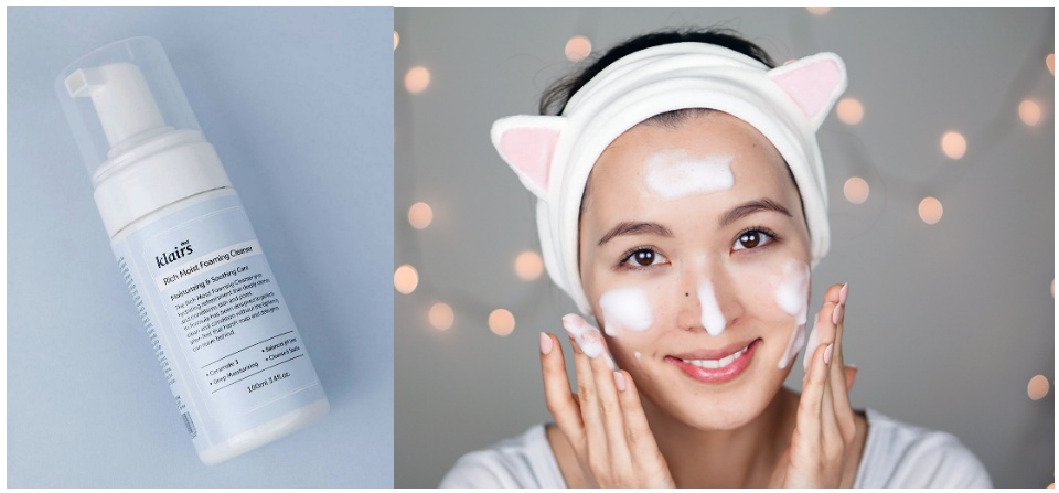 Sữa rửa mặt dạng bọt Klairs Rich Moist Foaming Cleanser 100ml