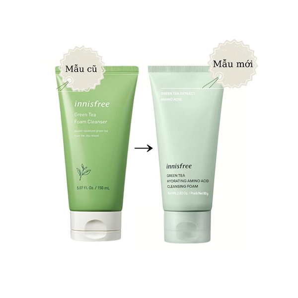 Sữa Rửa Mặt Innisfree Trà Xanh Green Tea Hydrating Amino Acid Cleansing Foam 150g