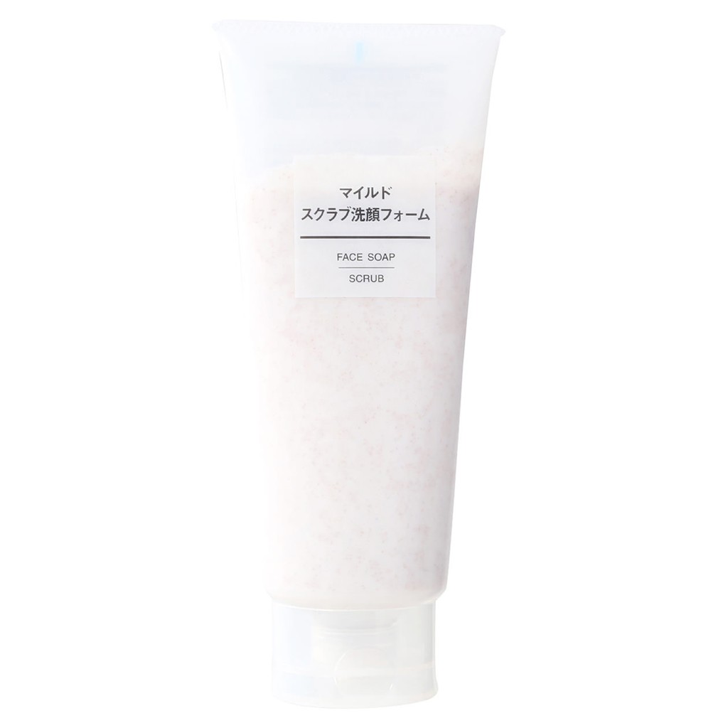 Sữa rửa mặt và tẩy tế bào chết Muji Face Soap Scrub 120g