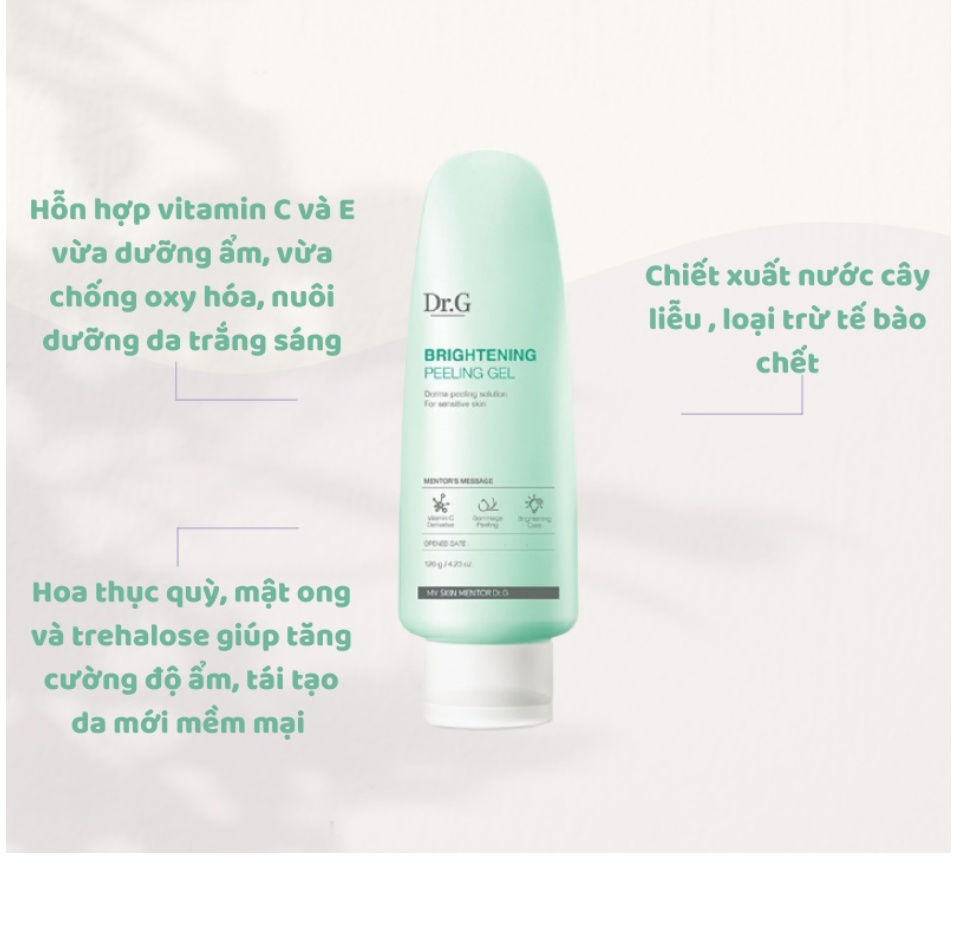 Tẩy Tế Bào Chết Dạng Gel Làm Sáng Da DR.G Brightening Peeling Gel 120g