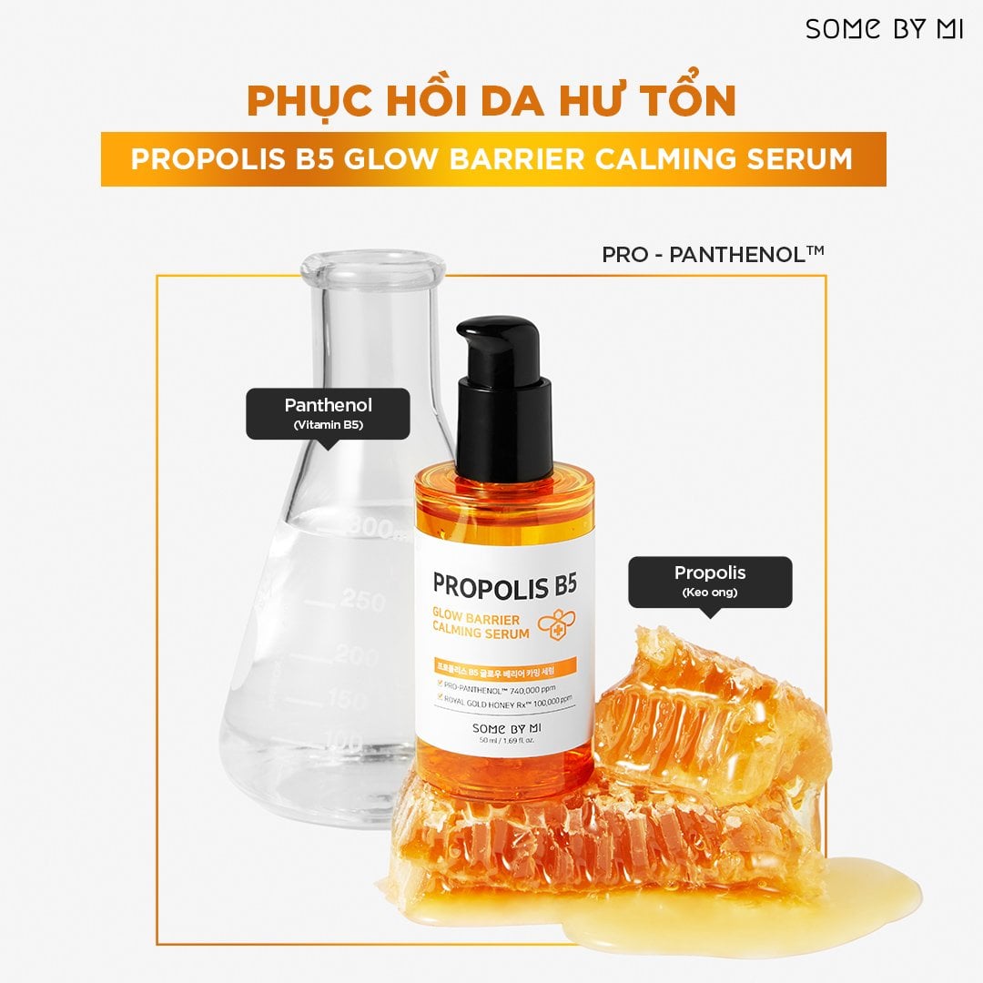 Tinh Chất Some By Mi Dưỡng Ẩm, Làm Dịu Da Mụn Propolis B5 Glow Barrier Calming 50ml