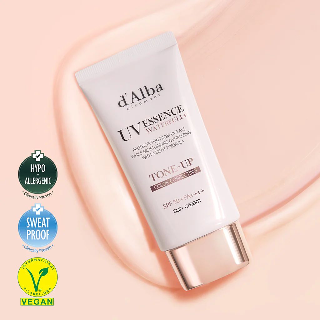 Kem Chống Nắng D'Alba UV Essence Waterfull Tone Up SPF50+ 50ml - Pink Correcting