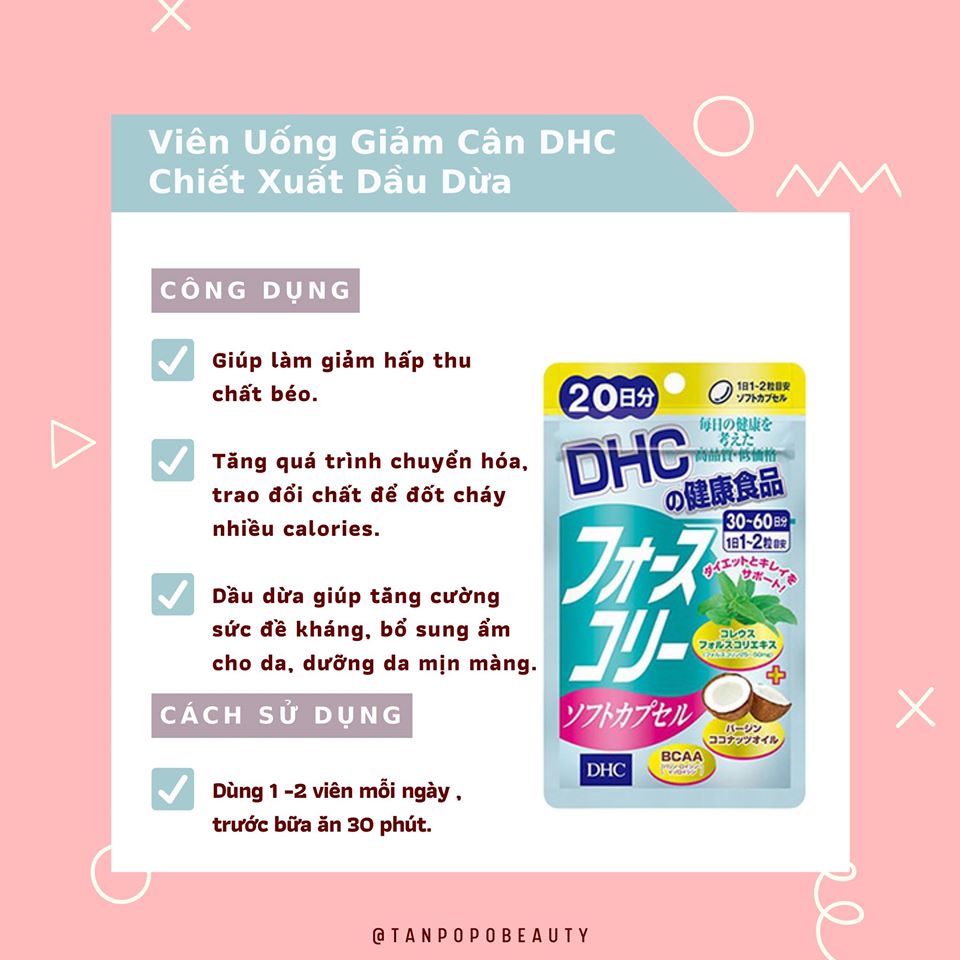 Viên uống DHC Dừa