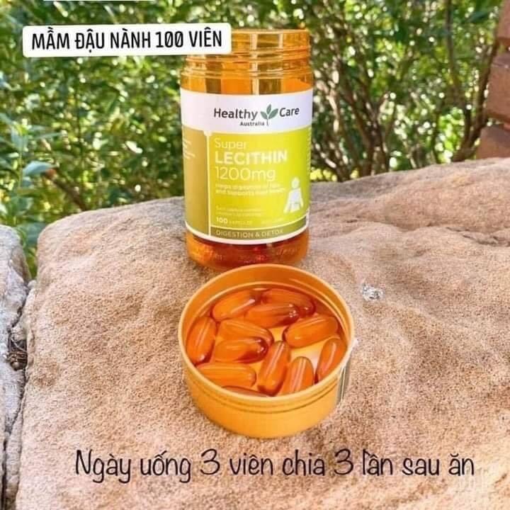 Viên Uống Mầm Đậu Nành Healthy Care Super Lecithin 1200mg (100 Viên)