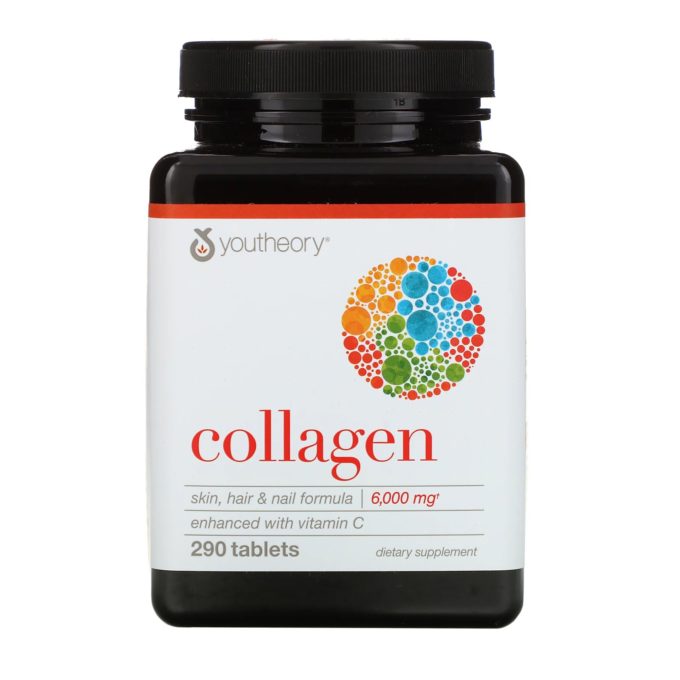 Viên Uống Youtheory Collagen Skin, Hair & Nail Formular 6,000mg+ [290 Viên]