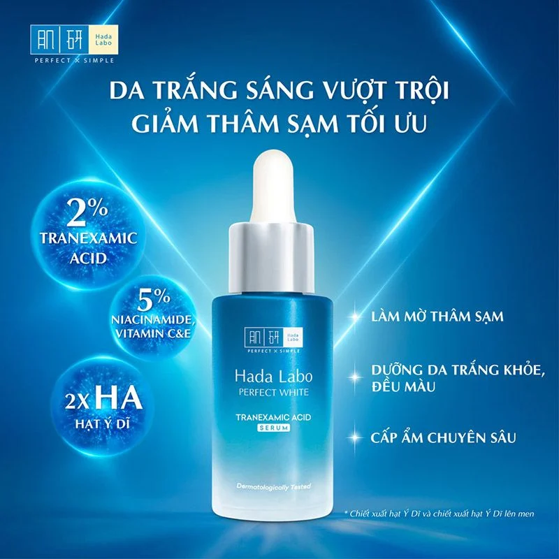 Tinh Chất Dưỡng Trắng Mờ Thâm Sạm Hada Labo Perfect White Tranexamic Acid 30ml