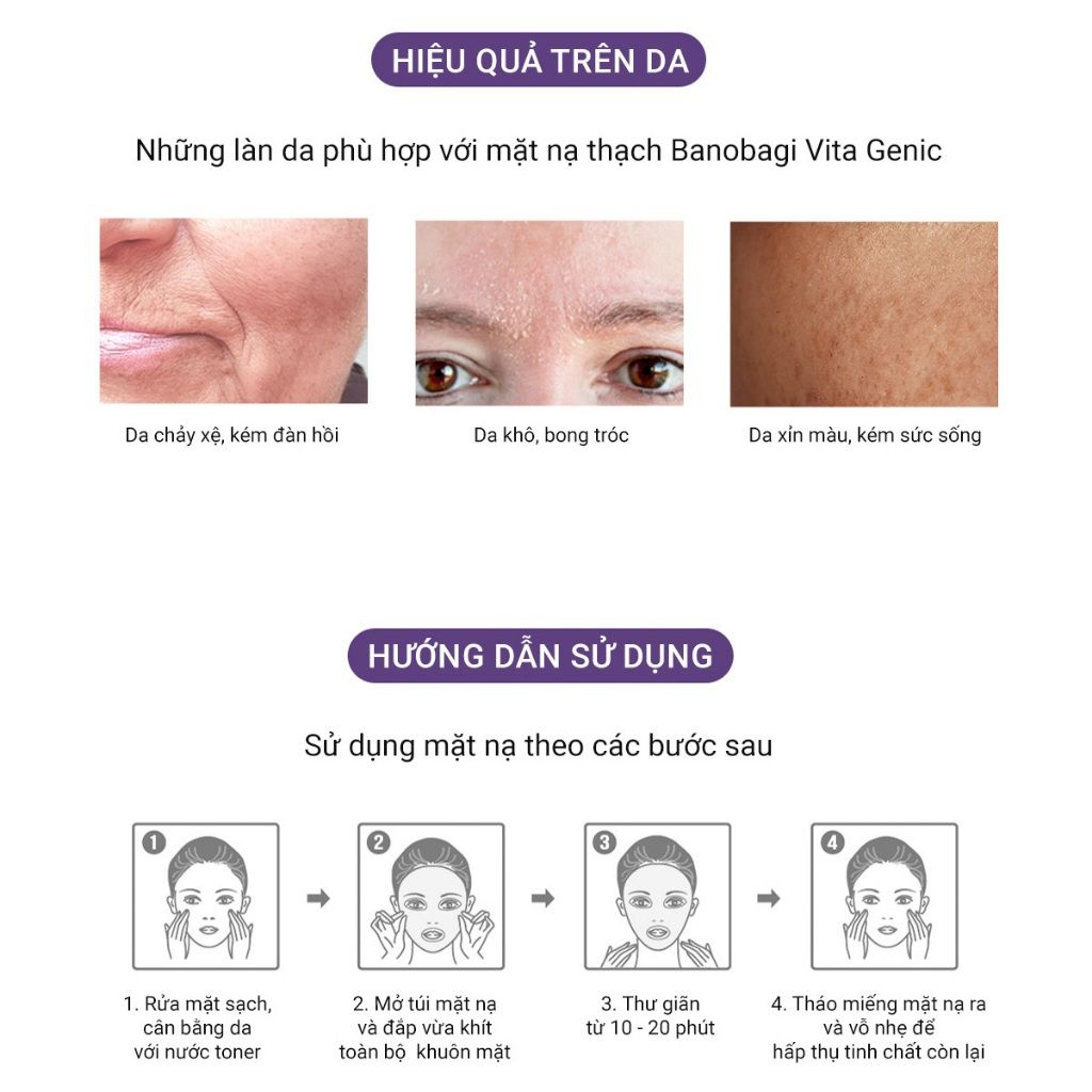 Mặt Nạ Giấy Banobagi Vita Genic Jelly Mask Vitalizing Collagen (Mẫu Mới) - 60,000PPM