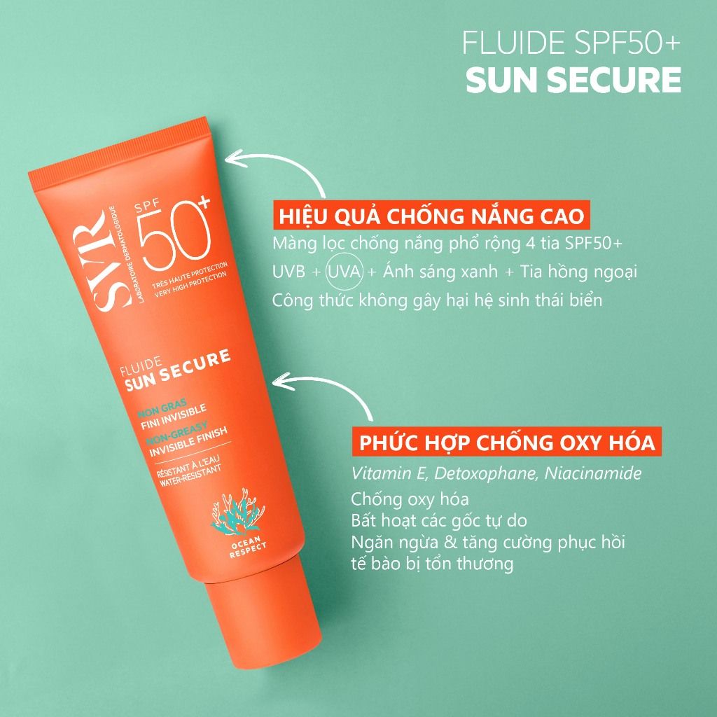 Kem Chống Nắng SVR Fluide Sun Secure SPF50+ 50ml 