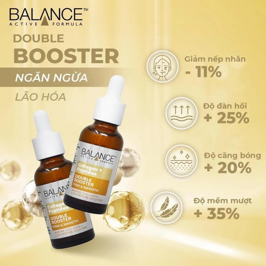 Serum Balance Chống Lão Hóa Collagen + Peptides Double Booster 30ml