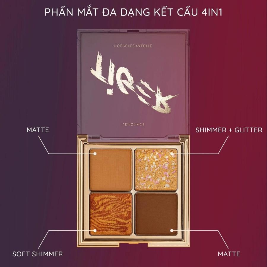 Bảng Phấn Mắt 4 Ô Lemonade SuperTiger Eyeshadow Palette 8.8g