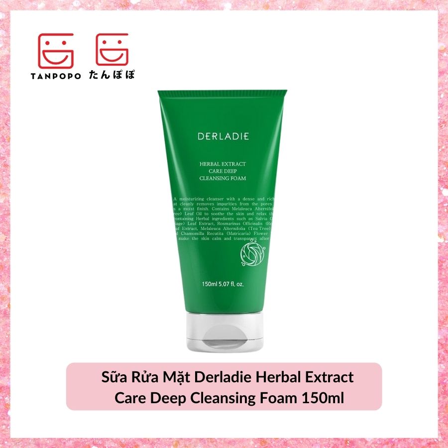 Sữa Rửa Mặt Derladie Herbal Extract Care Deep Cleansing Foam 150ml