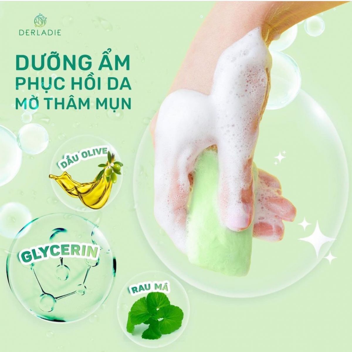 Xà Phòng Giảm Mụn Cơ Thể Derladie Body Cleansing Bar For Blemish Skin 50g