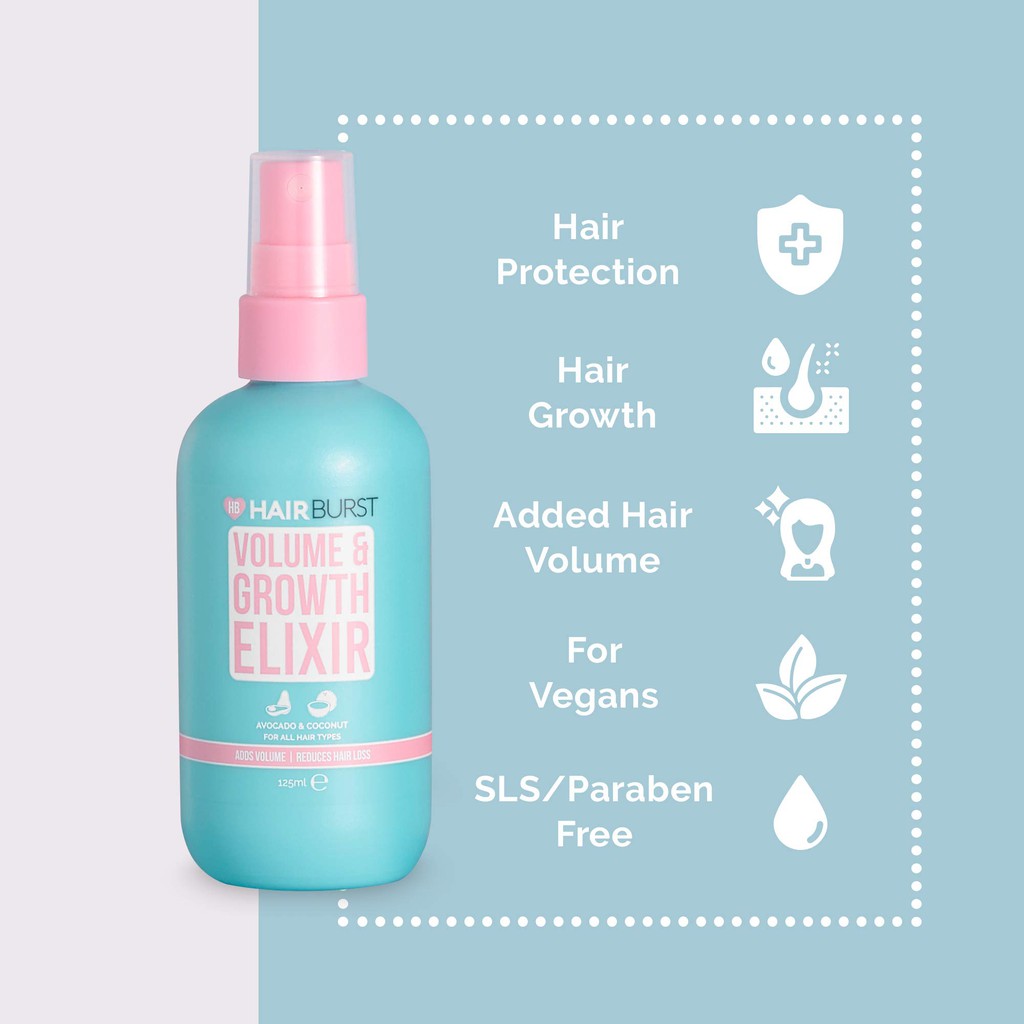 Xịt Dưỡng Tóc HairBurst Volume & Growth Elixir 125ml