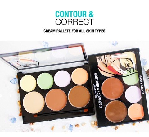 Bảng Tạo Khối Và Che Khuyết Điểm City Color Contour& Correct Cream Palette