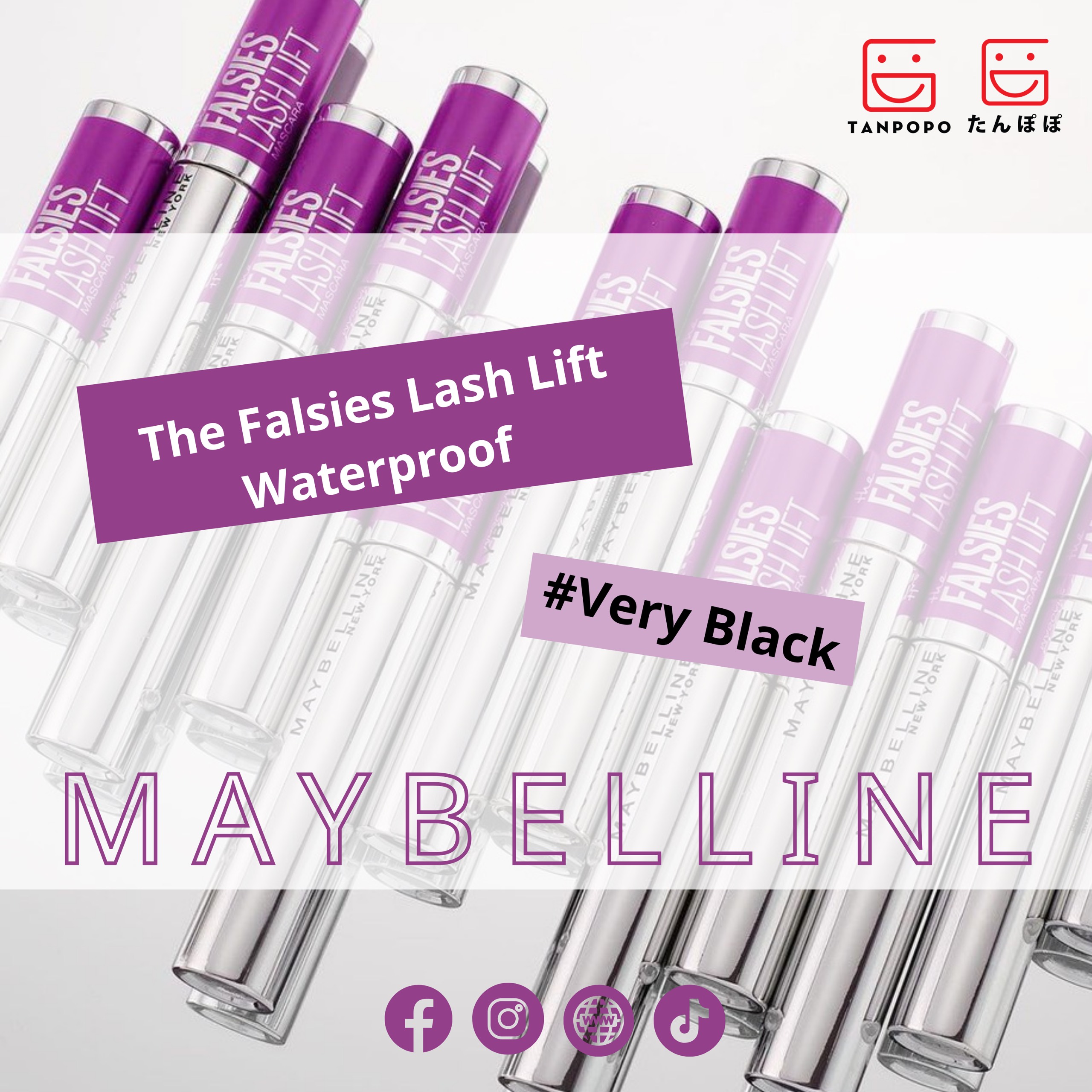 Mascara Maybelline Falsies Lash Lift Waterproof - Very Black