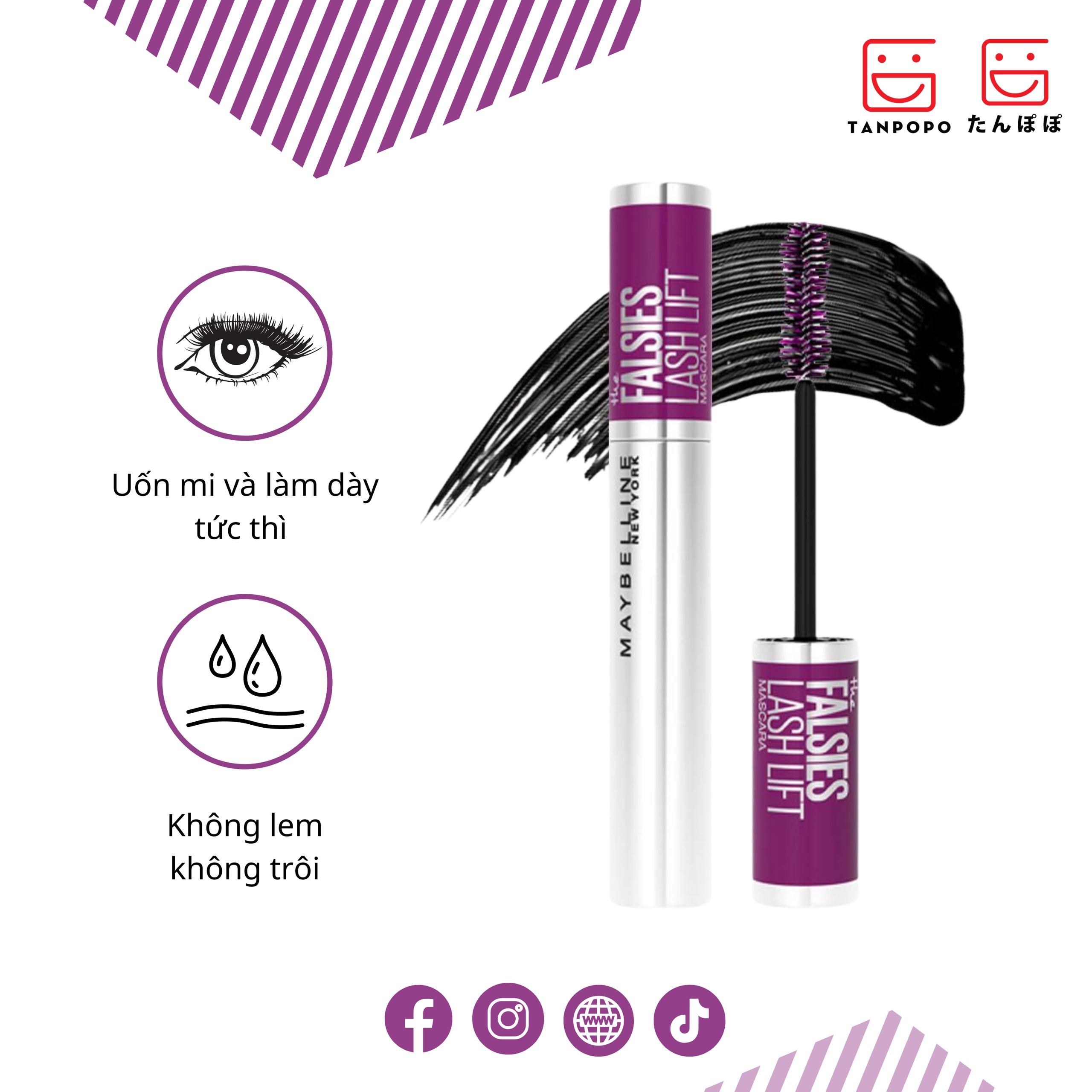 Mascara Maybelline Falsies Lash Lift Waterproof - Very Black