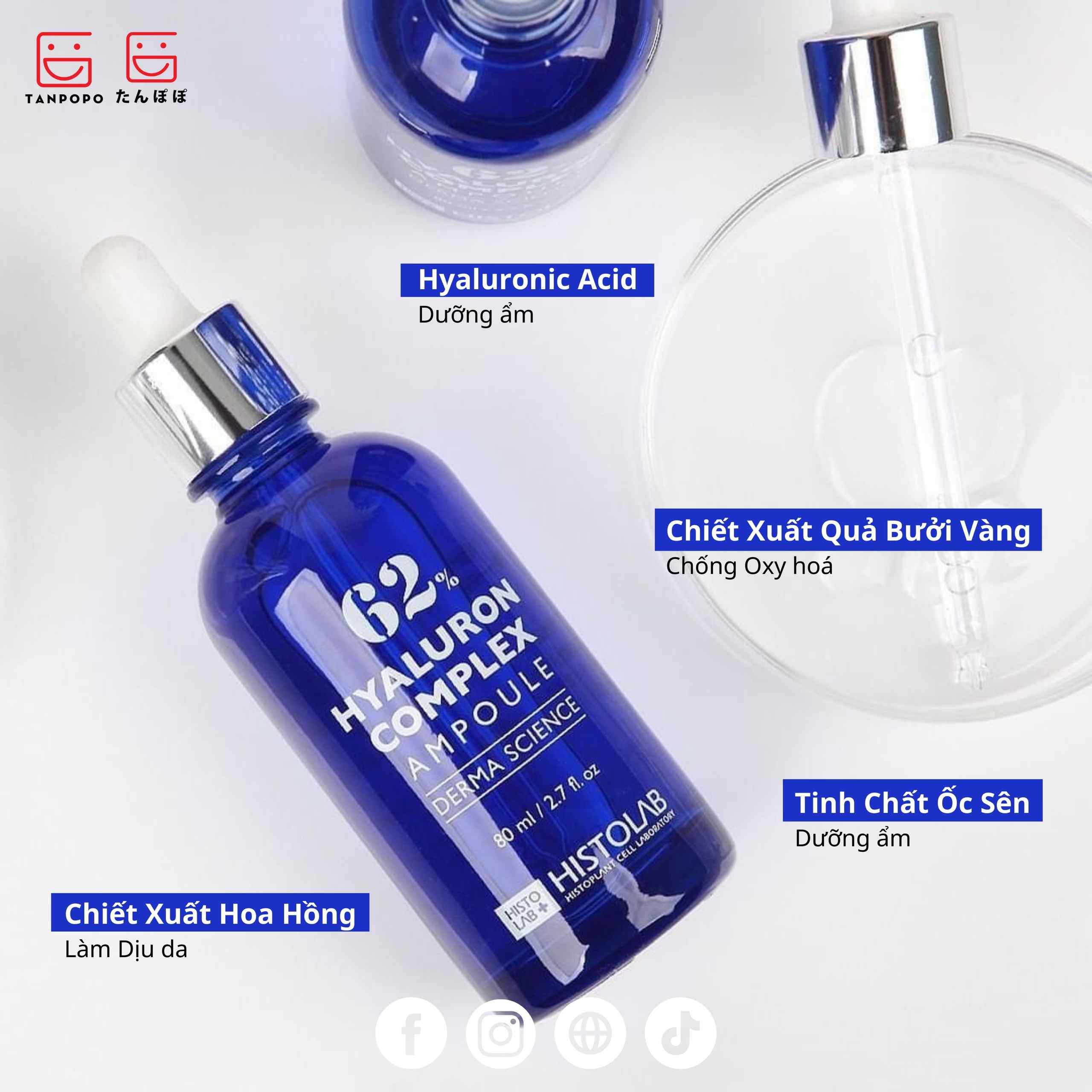 Tinh Chất Dưỡng Ẩm Histolab 62% Hyaluron Complex Ampoule 50ml