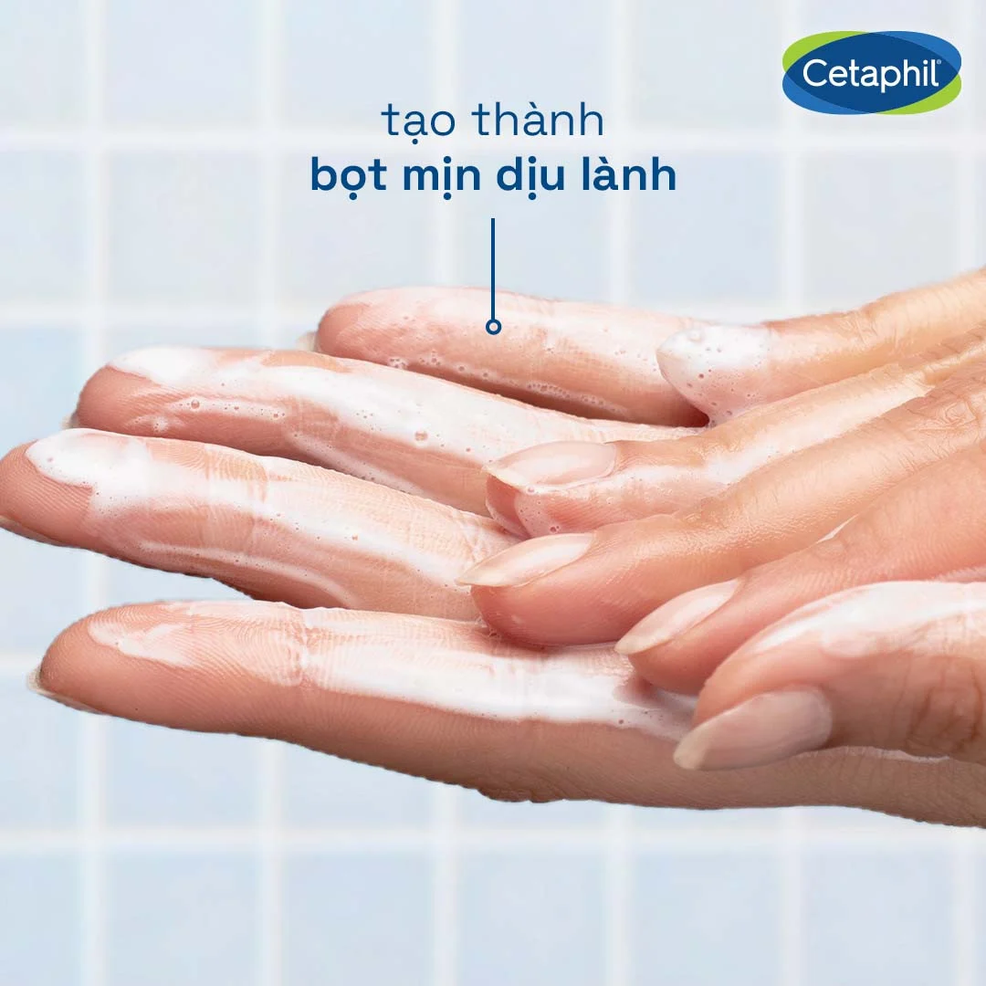 Sữa Rửa Mặt Tạo Bọt Dịu Lành Cho Da Nhạy Cảm Cetaphil Hydrating Foaming Cream Cleanser