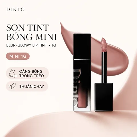 (Mini) Son Kem Bóng Thuần Chay Dinto Blur Glowy Lip Tint 1g