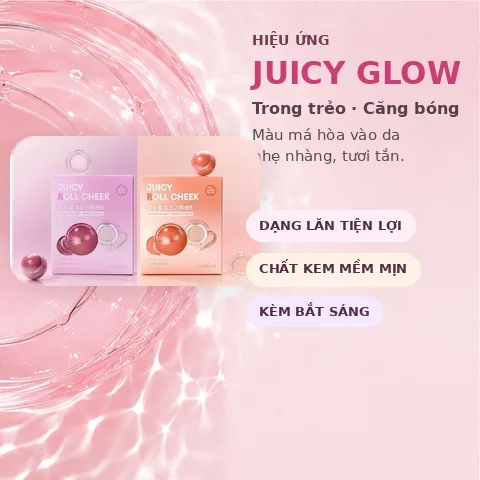 Set Má Kem Và Bắt Sáng Romand Juicy Roll Cheek (Olive Young Limited Edition) (HSD 02/2028)