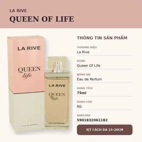 Nước Hoa Nữ La Rive Queen Of Life EDP 75ml