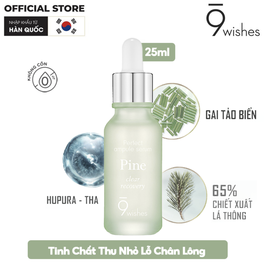Tinh Chất 9Wishes Pine Clear Recovery Ampule Serum 25ml
