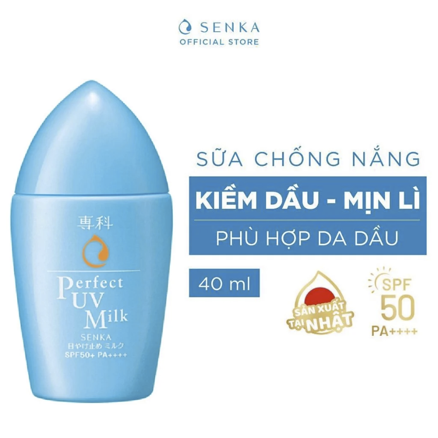 Sữa Chống Nắng Dưỡng Ẩm Senka Perfect UV Milk N 40ml