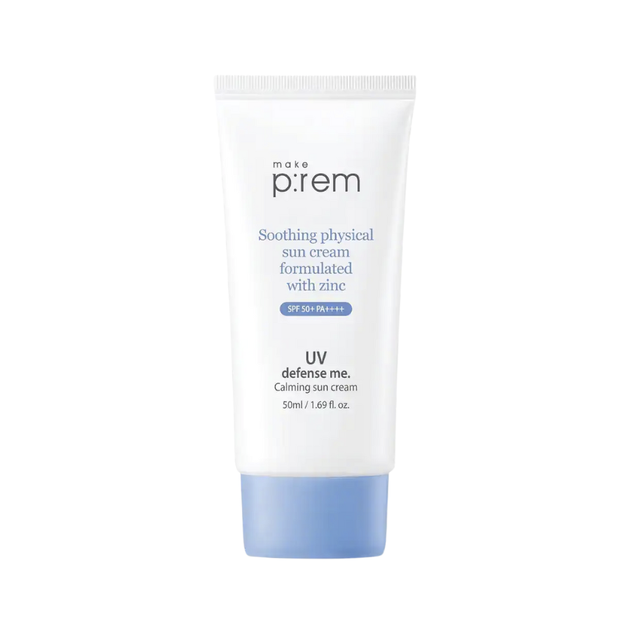 Kem Chống Nắng Vật Lý Dành Cho Da Nhạy Cảm Make P:rem UV Defense Me Calming Sun Cream 50ml (Xanh) (Nhập Khẩu)