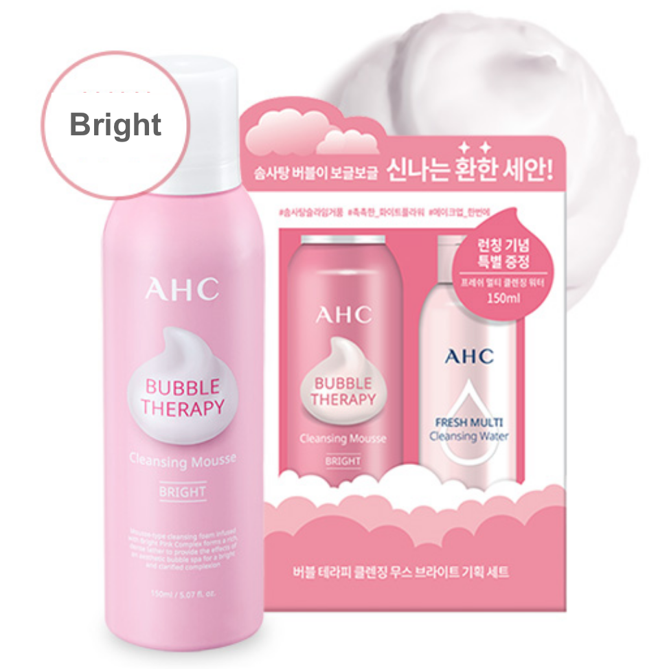 Bộ sữa rửa mặt và tẩy trang AHC Bubble Therapy