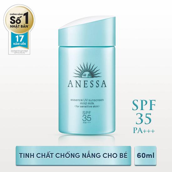 Sữa Chống Nắng Cho Da Nhạy Cảm & Trẻ Em Anessa Essence UV Sunscreen Mild Milk SPF35 60ml