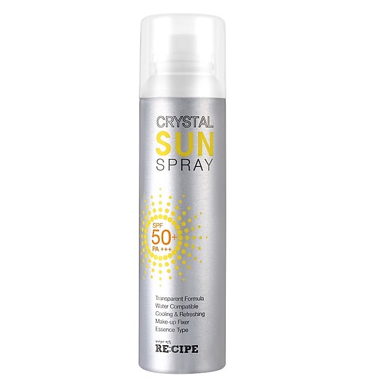 Xịt chống nắng Recipe Crystal Sun Spray SPF 50+ PA+++