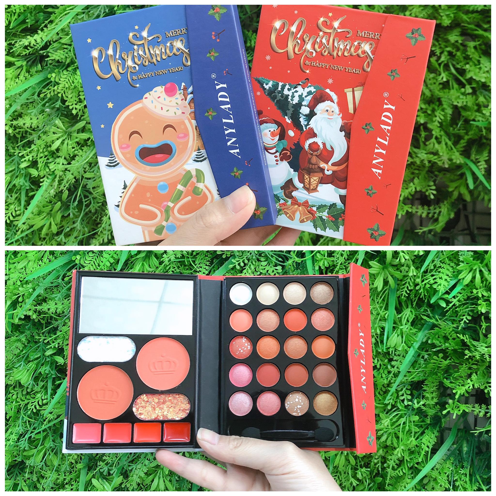 Bảng Trang Điểm Anylady Merry Christmas Eyeshadow/Glitter Eyeshadow/Lip Stick/Blusher (8624J)