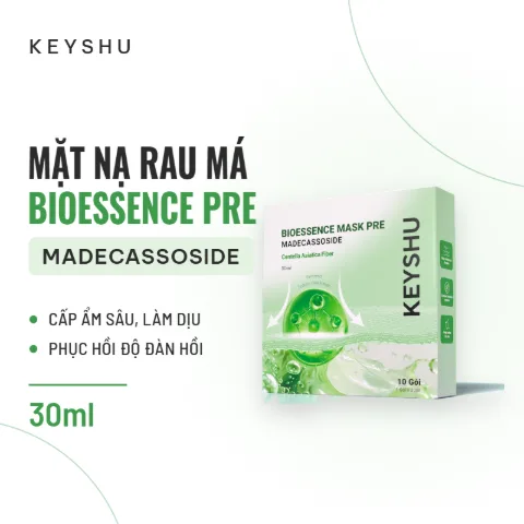 Mặt Nạ Rau Má Làm Dịu Da Keyshu Madecassoside Centella Fiber Bioessence Mask Pre 30ml
