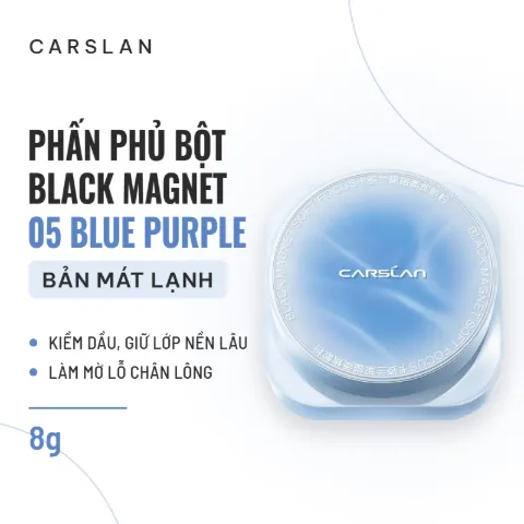Phấn Phủ Dạng Bột Carslan Black Magnet Soft Focus Make-Up Powder 8g (Vỏ Xanh) - 05 Blue Purple