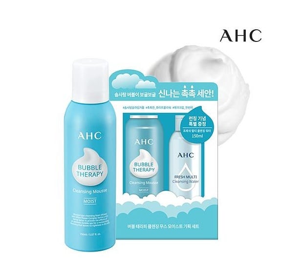Bộ sữa rửa mặt và tẩy trang AHC Bubble Therapy