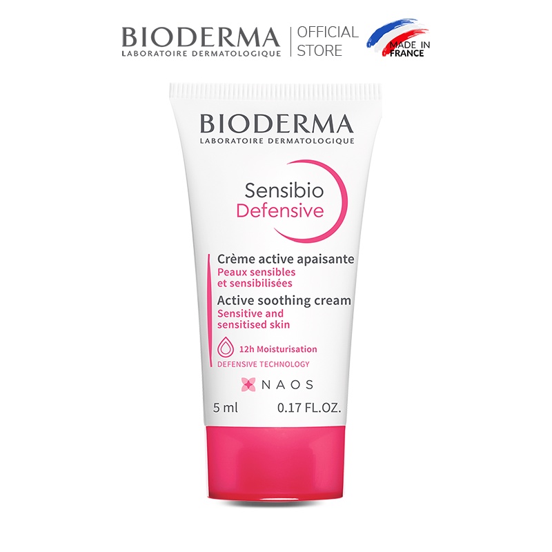 Kem Dưỡng Ẩm Bioderma Sensibio Defensive Active Soothing Cream 5ml (Nhập Khẩu)