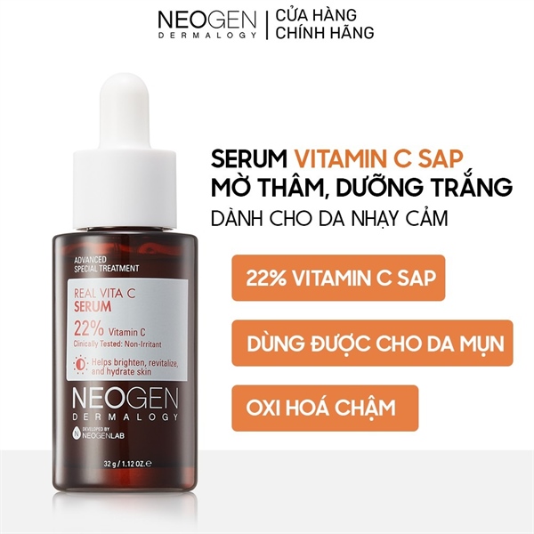 Tinh Chất Neogen Dermalogy Mờ Thâm, Sáng Da Real Vita C Serum 22% + 5% (Mẫu Mới)