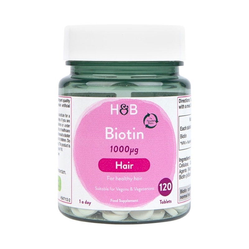 Viên Uống Kích Thích Mọc Tóc H&B Biotin 1000mg 120 viên