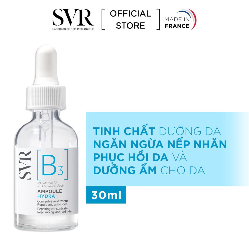 Tinh Chất SVR Ngừa Nếp Nhăn, Phục Hồi & Dưỡng Ẩm [B3] Ampoule Hydra Repairing Concentrate 30ml