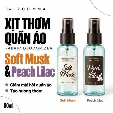 Xịt Thơm Quần Áo Daily Comma Fabric Deodorizer 80ml