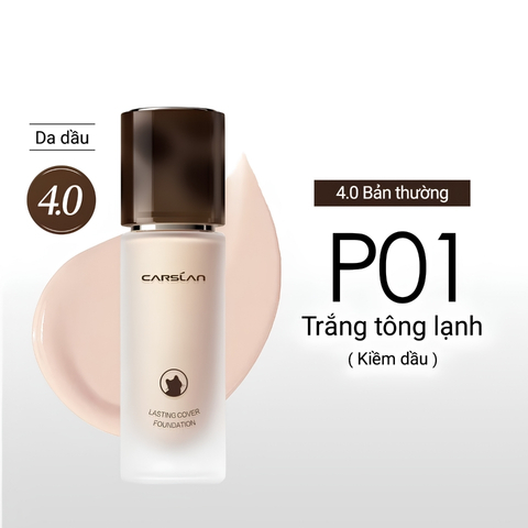 Kem Nền 4.0 Carslan Kiềm Dầu Lâu Trôi Lasting Cover Foundation 30g (Mẫu Mới)