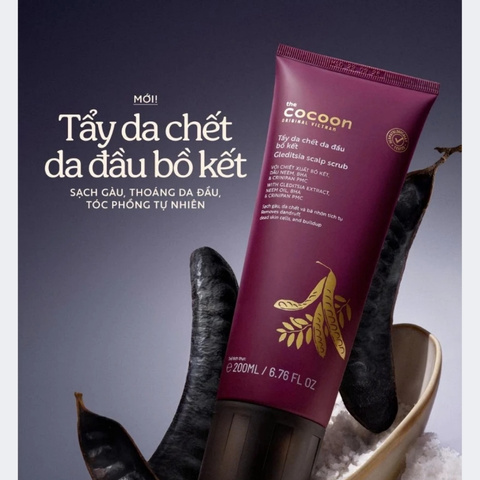 Tẩy Tế Bào Chết Da Đầu Bồ Kết Cocoon Gleditsia Scalp Scrub 200ml