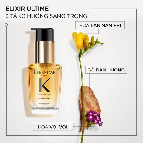 Tinh Dầu Dưỡng Tóc Kerastase Elixir Ultime L'Huile Originale Camelia Sauvage 30ml