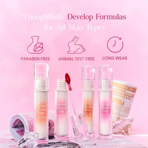 Set Son Tint Bóng Lì Clio Crystal Glam Tint 3.4g X Harry Porter